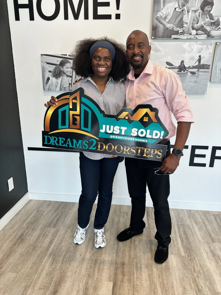 New homeowners marking closing day with Dreams 2 Doorsteps